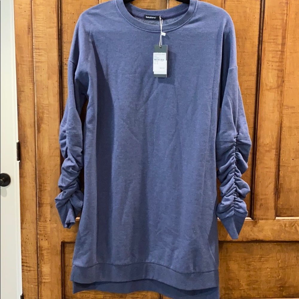 Blue Ruched Dress